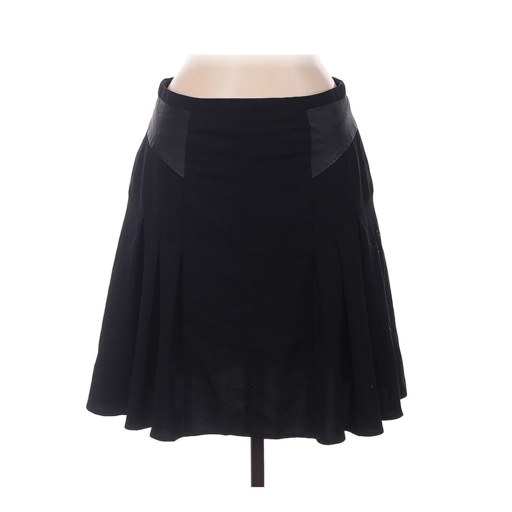 Nanette Lepore Womens‎ Casual Mini Skirt Pleated Front Pull On Black Size 8